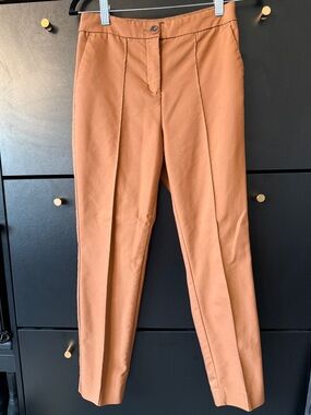 Express Camel Straight-Leg Dress Pants
